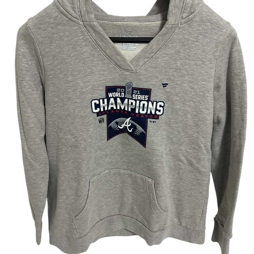 Atlanta Braves Hoodie Womens Size XL 2021 World Series Champions Fanatics